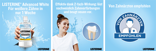 LISTERINE Avansert hvit Mundspülung, 600 ml