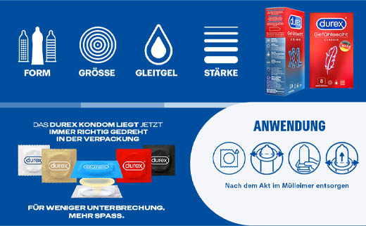DUREX naturals kondomer med vannbasert glidemiddel, 10 stk