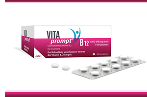 VITAPROMPT 1000 mikrogram filmdrasjerte tabletter, 50 stk