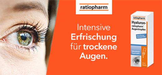HYALURON-RATIOPHARM Øyedråper, 2X10 ml