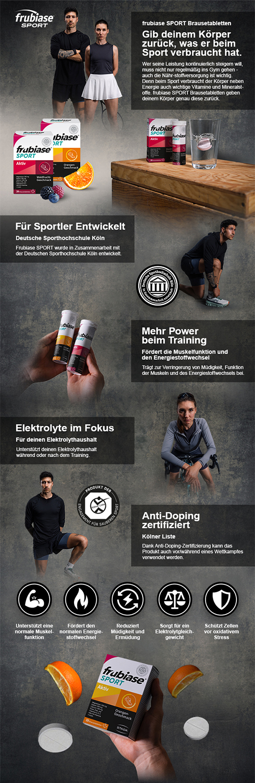 FRUBIASE SPORT Brusetabletter med skogsfrukt, 20 stk