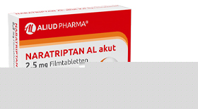 NARATRIPTAN AL akutt 2,5 mg filmdrasjerte tabletter, 2 stk