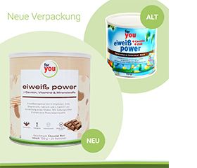 FOR YOU protein power sjokoladepulver, 750 g