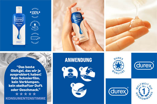 DUREX play Feel vannbasert glidemiddel, 250 ml