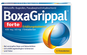 BOXAGRIPPAL forte Cold Tab. 400 mg/60 mg FTA, 12 stk