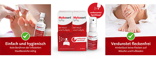 MYKOSERT Spray mot hud- og fotsopp, 30 ml