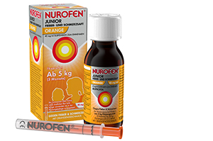 NUROFEN Junior feber- og smertesaft appelsin 40 mg/ml, 100 ml