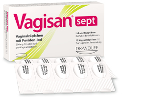 VAGISAN sept vaginale stikkpiller med povidon-jod, 10 stk
