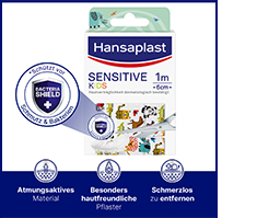 HANSAPLAST Sensitivt plaster for barn 6 cmx1 m, 1 stk