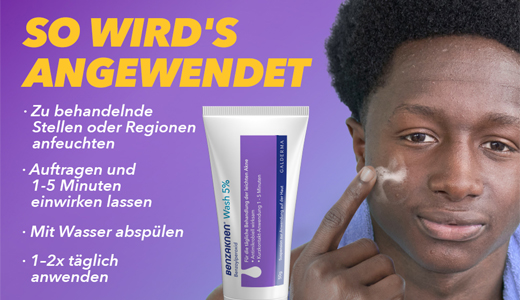 BENZAKNEN Vask 5 % suspensjon, 50 g