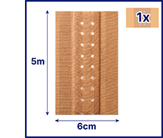 HANSAPLAST Klassisk gips 6 cmx5 m, 1 stk