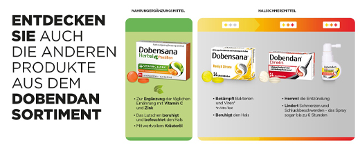 DOBENSANA Herbal Honey Pour Vit.C & Zink Pastil, 16 stk