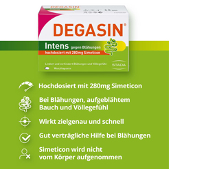 DEGASIN intensive 280 mg myke kapsler, 32 stk