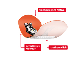 LEUKOPLAST barnestrimler 19x56 mm 8 stk/38x63 mm 4 stk, 12 stk