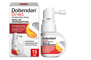 DOBENDAN Direkte Flurbiprofen Spray Honning & Sitron, 15 ml
