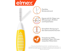 ELMEX Interdentalbørster ISO størrelse 4 0,7 mm gul, 8 stk