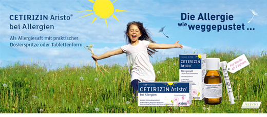CETIRIZIN Aristo mot allergi 10 mg filmdrasjerte tabletter, 20 stk