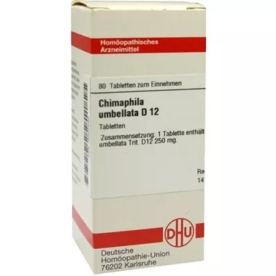 CHIMAPHILA UMBELLATA D 12 tabletter, 80 stk CHIMAPHILA UMBELLATA D 12 tabletter, 80 stk