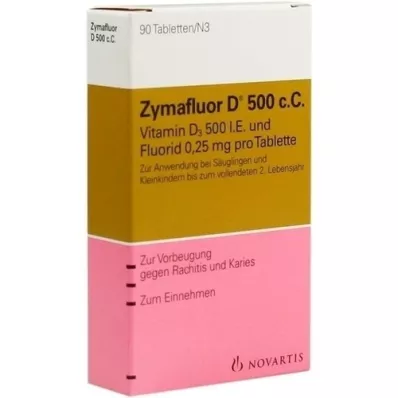ZYMAFLUOR D 500 C C tabletter, 90 stk ZYMAFLUOR D 500 C C tabletter, 90 stk