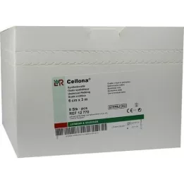 CELLONA Syntetisk bomullsull steril 6 cmx3 m, 8 stk