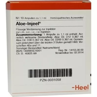 ALOE INJEEL Ampuller, 10 stk ALOE INJEEL Ampuller, 10 stk