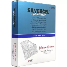 SILVERCEL Hydroalginatbandasje 11x11 cm, 10 stk