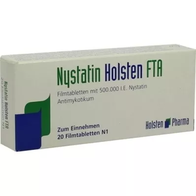 NYSTATIN Holsten filmdrasjerte tabletter, 20 stk NYSTATIN Holsten filmdrasjerte tabletter, 20 stk