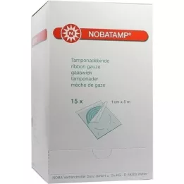 NOBATAMP-steril tamponadebandasje 1 cmx5 m, 15 stk