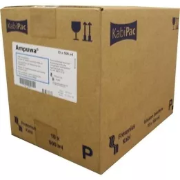 AMPUWA Plastflaske til injeksjons-/infusjonsoppløsning, 10X500 ml