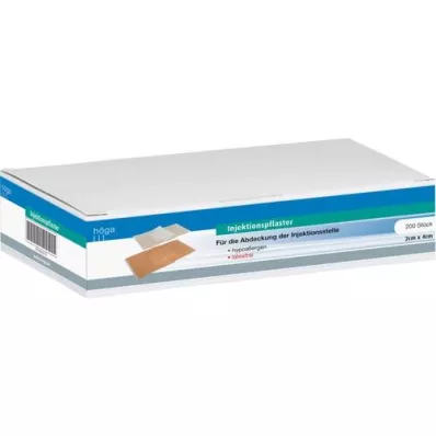 INJEKTIONSPFLASTER hypoallergen 2x4 cm, 200 stk INJEKTIONSPFLASTER hypoallergen 2x4 cm, 200 stk
