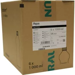 AQUA B.Braun skylleløsning plastflaske, 6x1000 ml