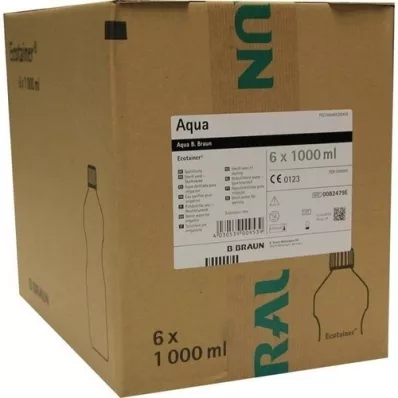 AQUA B.Braun skylleløsning plastflaske, 6x1000 ml