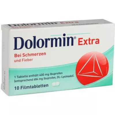 DOLORMIN ekstra filmdrasjerte tabletter, 10 stk