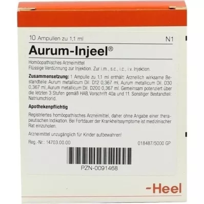AURUM INJEEL Ampuller, 10 stk AURUM INJEEL Ampuller, 10 stk