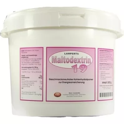 MALTODEXTRIN 19 Lamperts-pulver, 3500 g