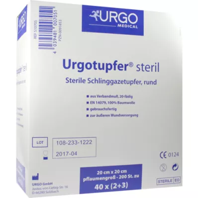 URGOTUPFER plommestørrelse steril 2+3, 200 stk URGOTUPFER plommestørrelse steril 2+3, 200 stk