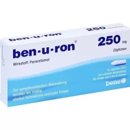 BEN-U-RON 250 mg stikkpiller, 10 stk