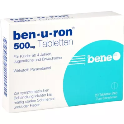 BEN-U-RON 500 mg tabletter, 20 stk BEN-U-RON 500 mg tabletter, 20 stk