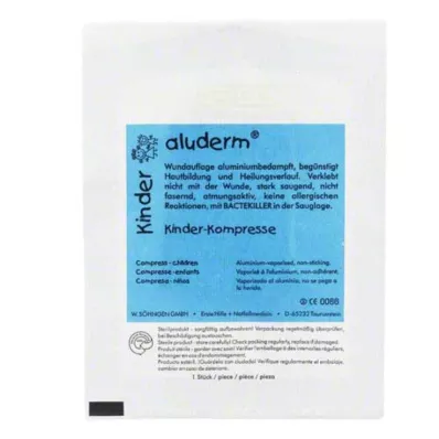 Aluderm barnekompress 4 x 6 cm, 1 stk