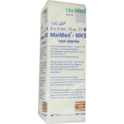 SCHLITZKOMPRESSEN 5x5 cm usteril 12-fold, 100 stk SCHLITZKOMPRESSEN 5x5 cm usteril 12-fold, 100 stk