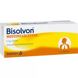 BISOLVON Hostetabletter 8 mg, 50 stk