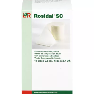 ROSIDAL SC Kompresjonsbandasje myk 15 cmx2,5 m, 1 stk