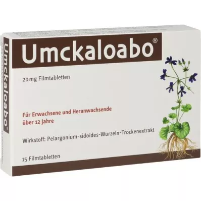 UMCKALOABO 20 mg filmdrasjerte tabletter, 15 stk