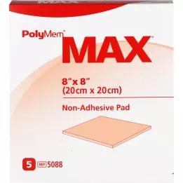 POLYMEM Maks sårpute 20x20 cm, 5 stk