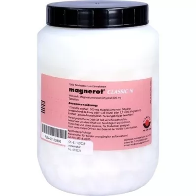 MAGNEROT CLASSIC N tabletter, 1000 stk MAGNEROT CLASSIC N tabletter, 1000 stk
