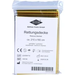 RETTUNGSDECKE KFZ 160x210 cm gull/sølv, 1 stk