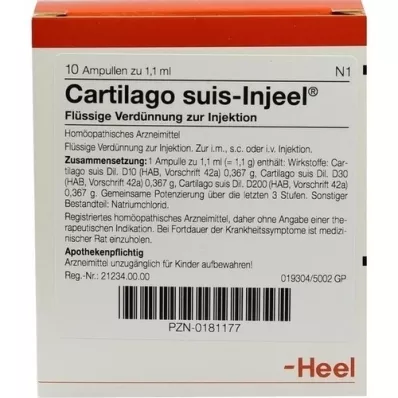 CARTILAGO suis Injeel ampuller, 10 stk