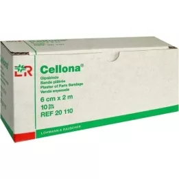 CELLONA Gipsbandasjer 6 cmx2 m, 10 stk