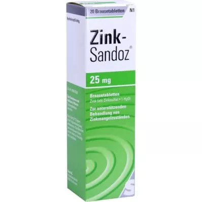 ZINK SANDOZ Brusetabletter, 20 stk