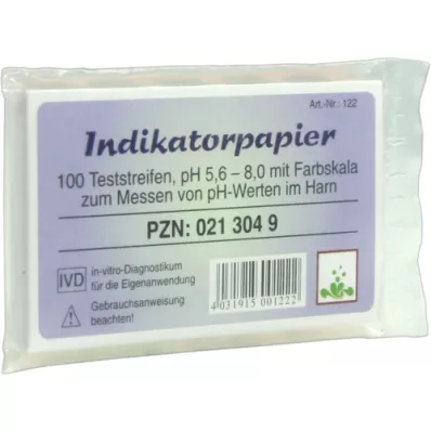 INDIKATORPAPIER Teststrimler, 100 stk INDIKATORPAPIER Teststrimler, 100 stk